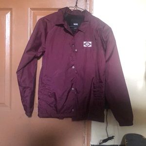 Vans boys burgundy windbreaker